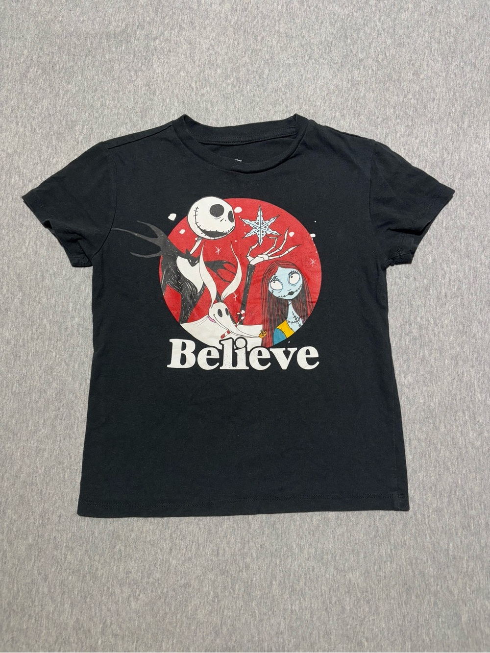 Disney Black 'Believe' Nightmare Before Christmas Graphic Tee